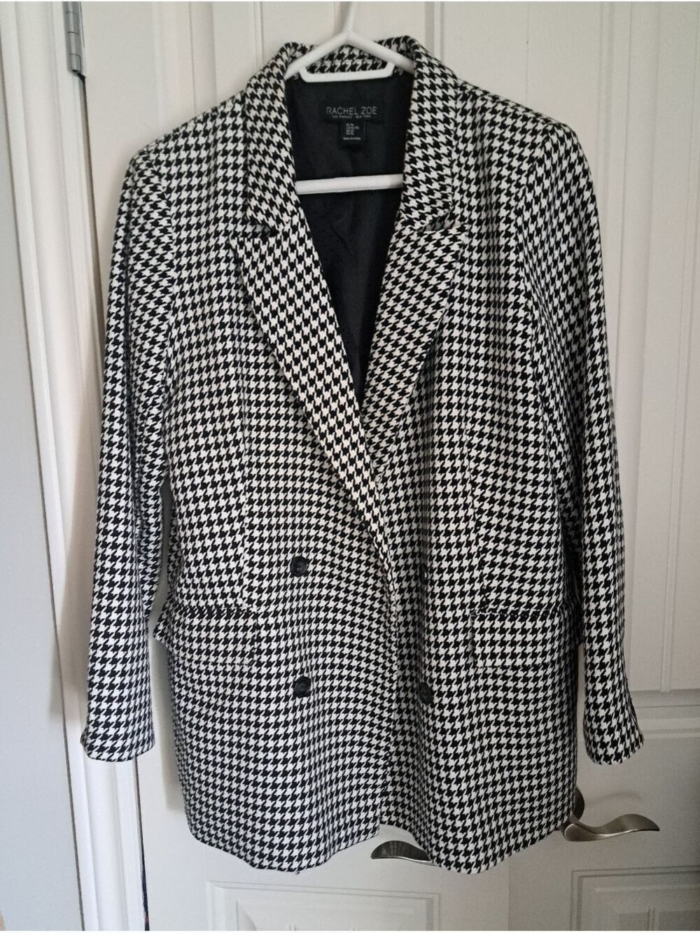 Rachel Zoe Black & White Houndstooth blazer